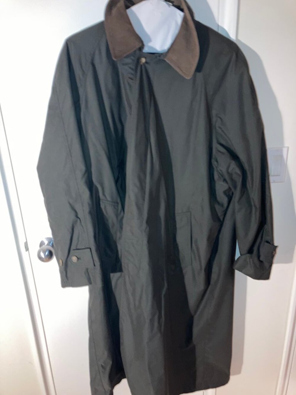 CHAPS Ralph Lauren 44L Green Raincoat Removable Liner